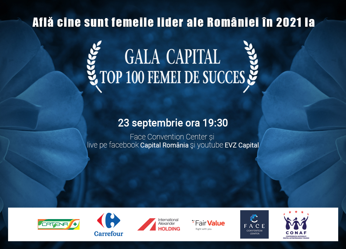 Femeile lider ale României vor fi premiate în cadrul  Galei Capital Top 100 Femei de Succes