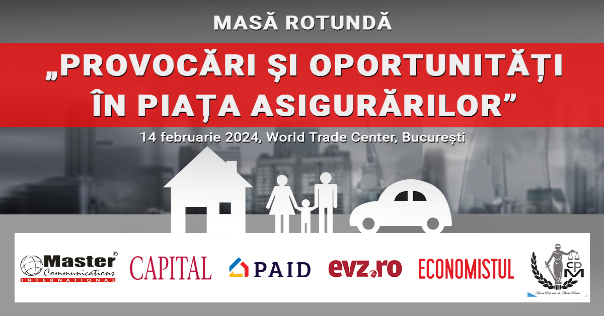 Masă rotundă „Provocări și oportunități în piața asigurărilor”, 14 februarie 2024, World Trade Center, București